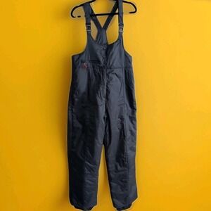 Vintage JC Penney Ladies Ski Wear Navy Blue Ski Bib Overalls, Size Large, Retro